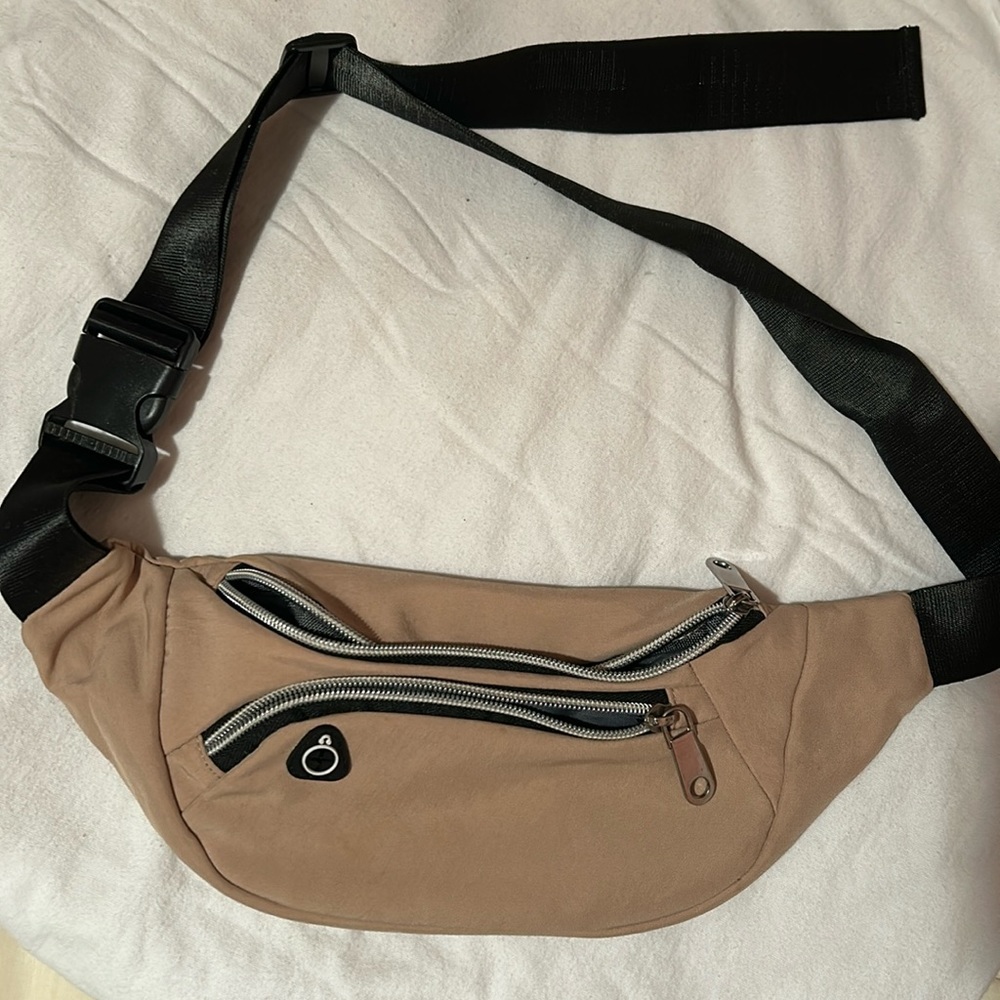 Tan and black Fanny pack